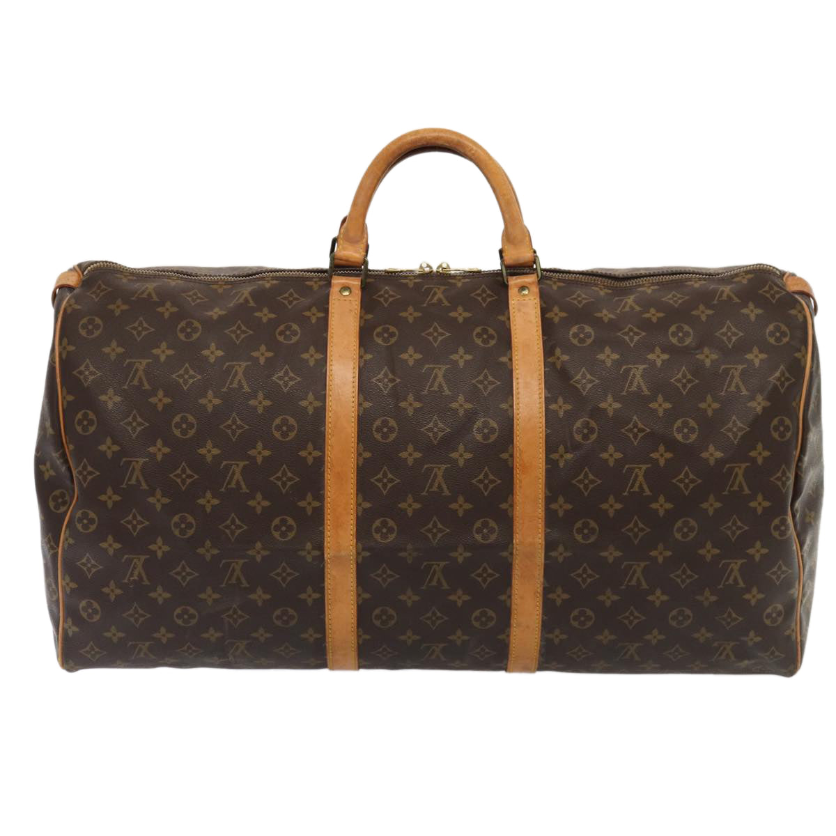 LOUIS VUITTON Monogram Keepall 60 Boston Bag M41422 LV Auth 84033