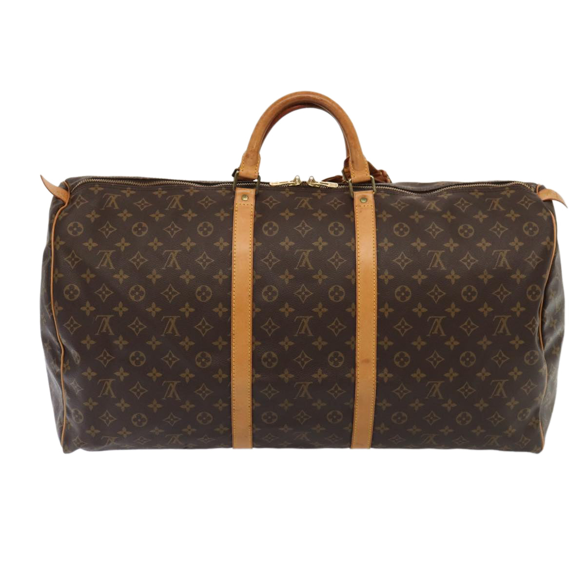 LOUIS VUITTON Monogram Keepall 60 Boston Bag M41422 LV Auth 84065