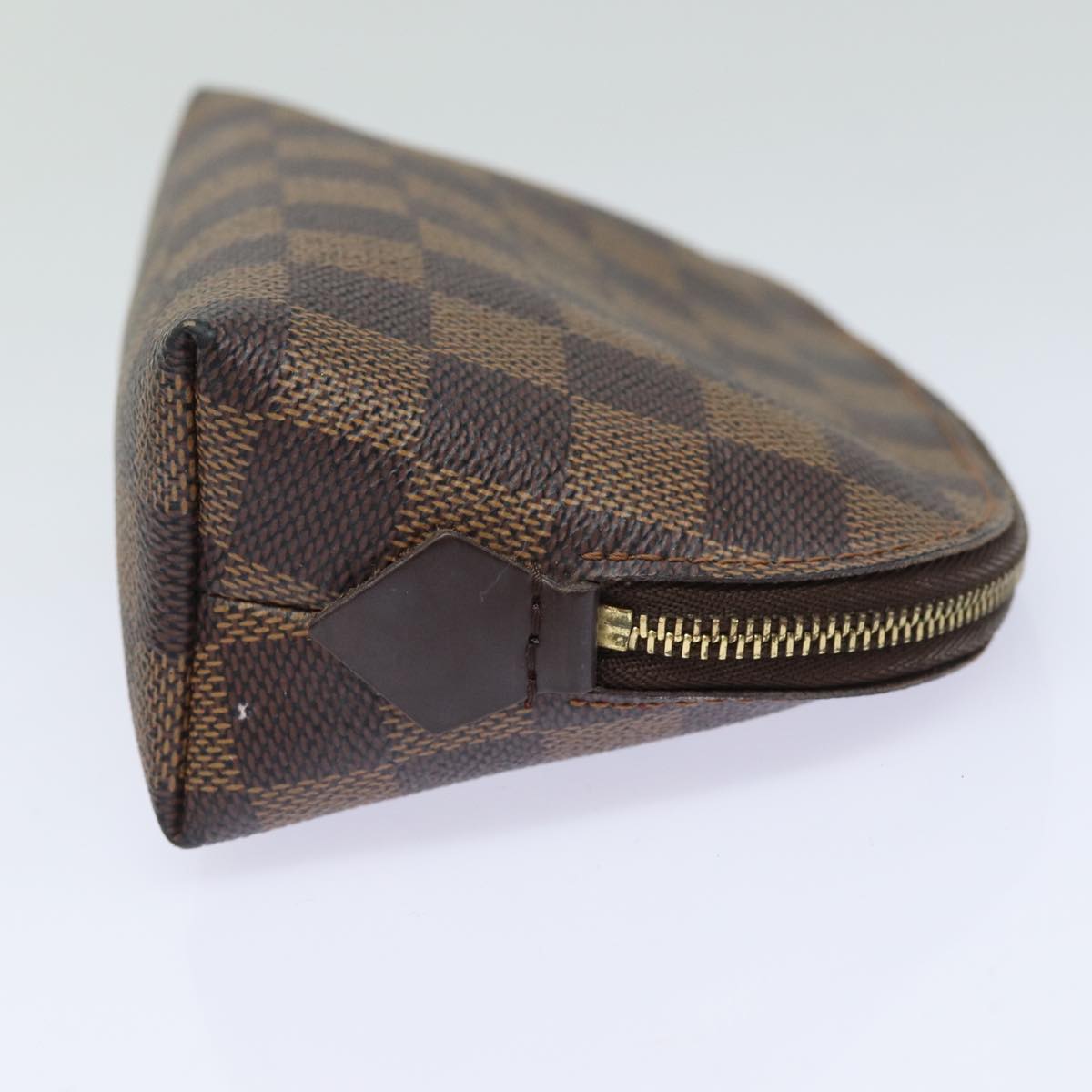 LOUIS VUITTON Damier Ebene Pochette Cosmetic PM Pouch N47516 LV Auth 84089
