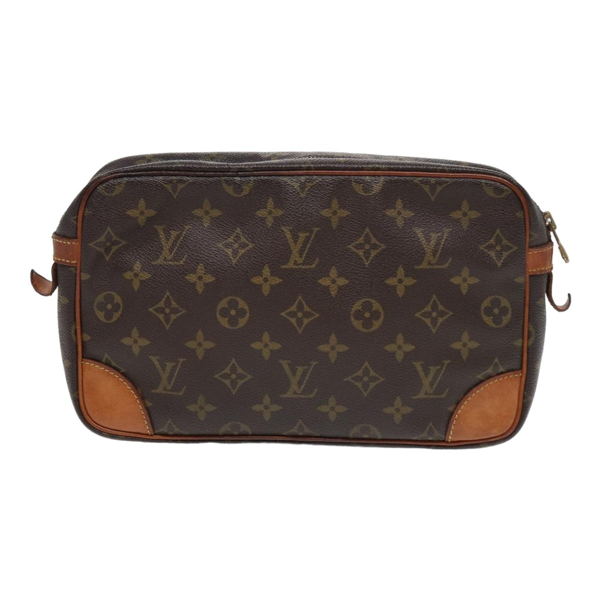 LOUIS VUITTON Monogram Compiegne 28 Clutch Bag M51845 LV Auth 84142