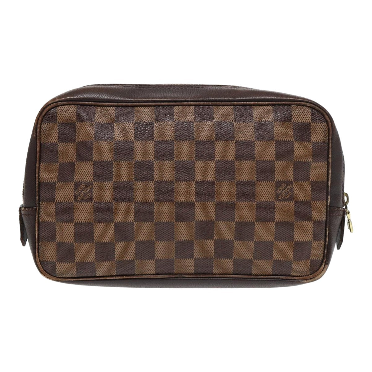 LOUIS VUITTON Damier Ebene Trousse Toilette Clutch Bag N47623 LV Auth 84147