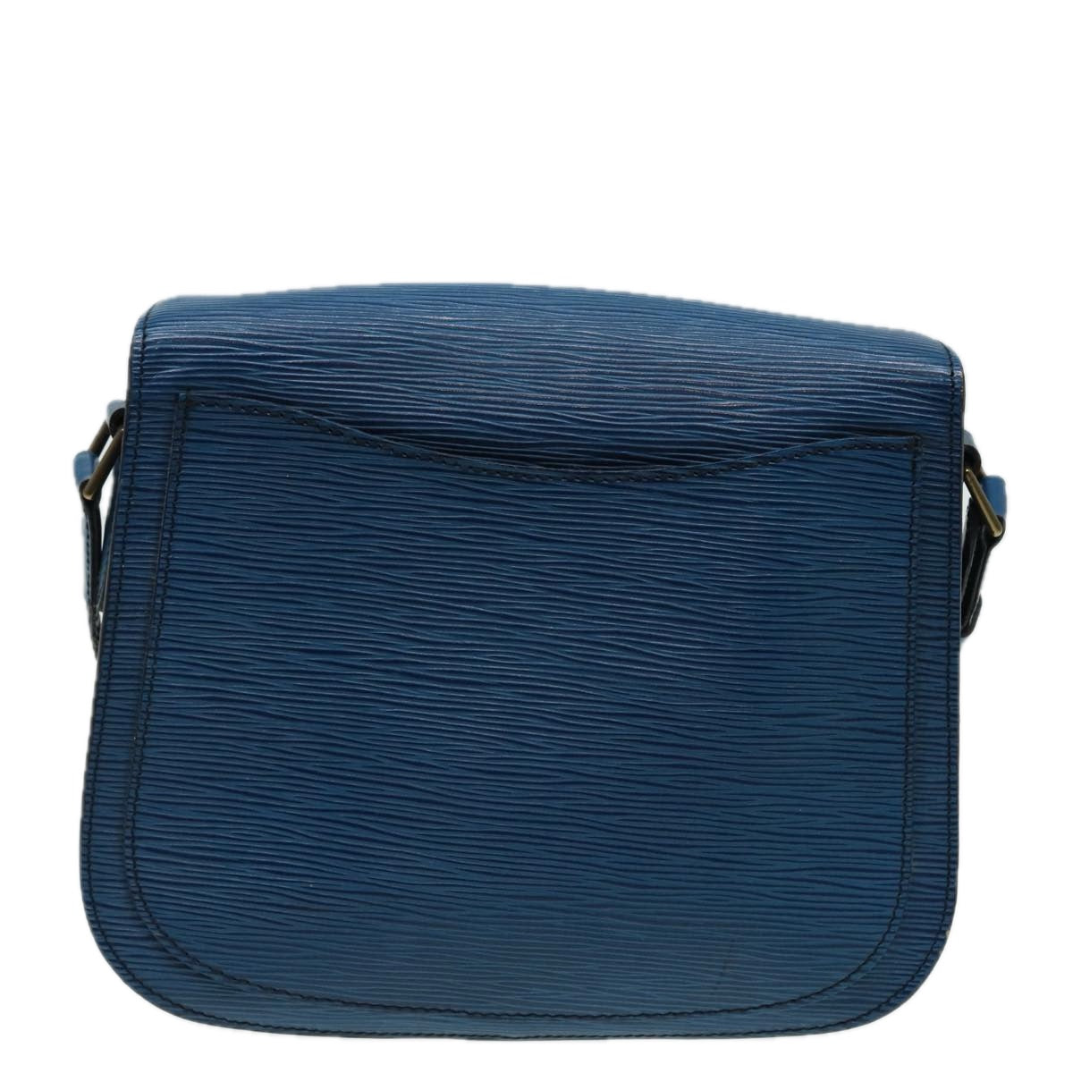 LOUIS VUITTON Epi Saint Cloud GM Shoulder Bag Toledo Blue M52195 LV Auth 84160