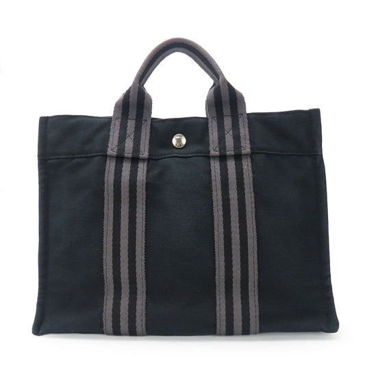HERMES Handbag canvas black Fool ToePM unisex(Unisex)