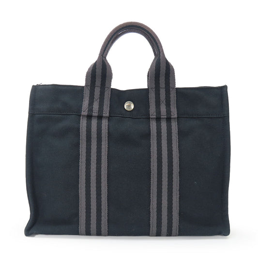 HERMES Handbag canvas black Fool ToePM Women