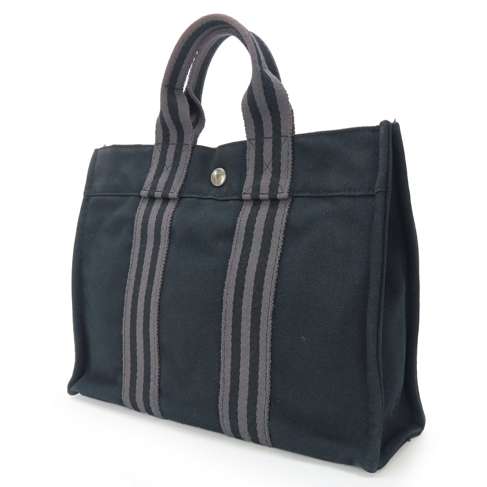 HERMES Handbag canvas black Fool ToePM Women