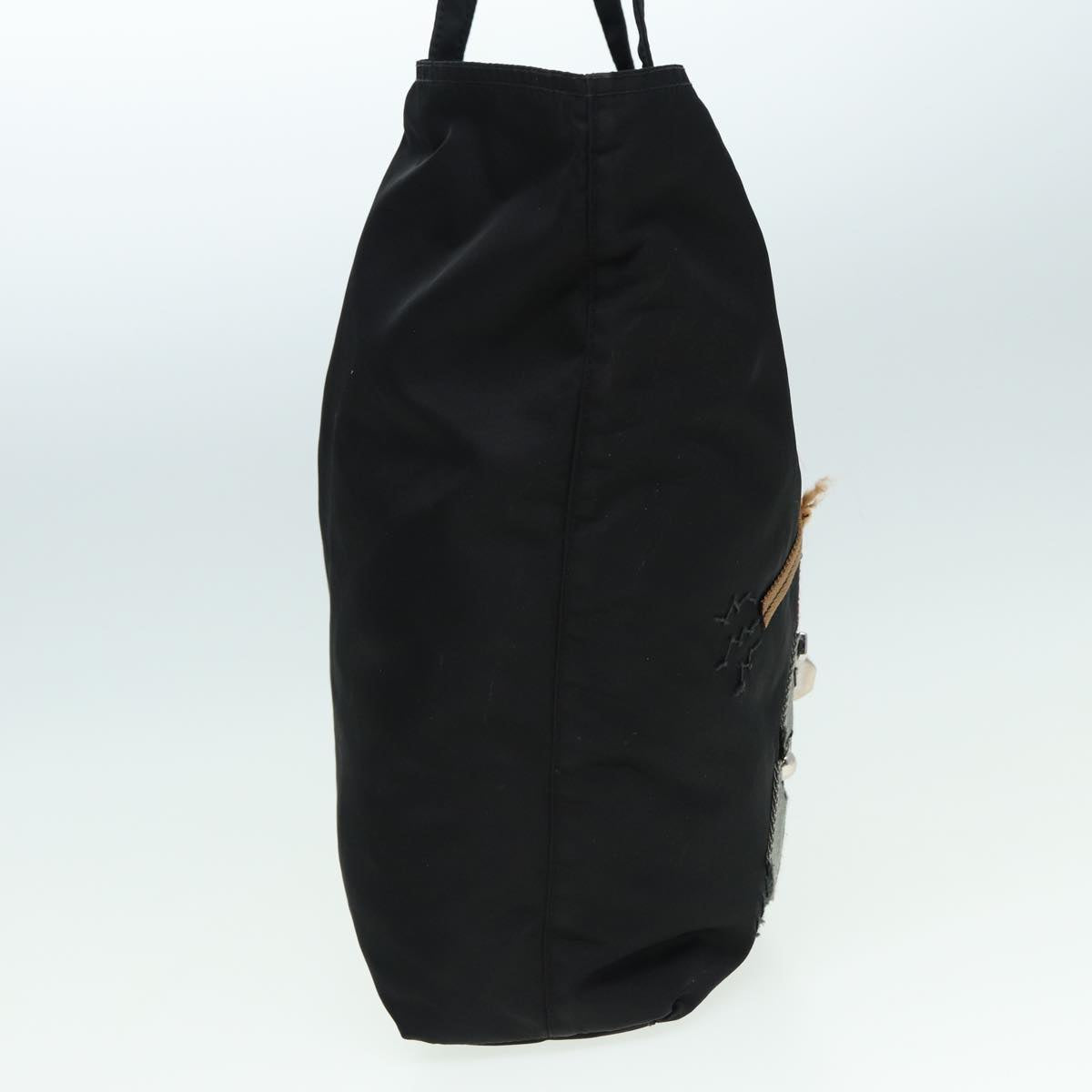 PRADA Tote Bag Nylon Black Auth
