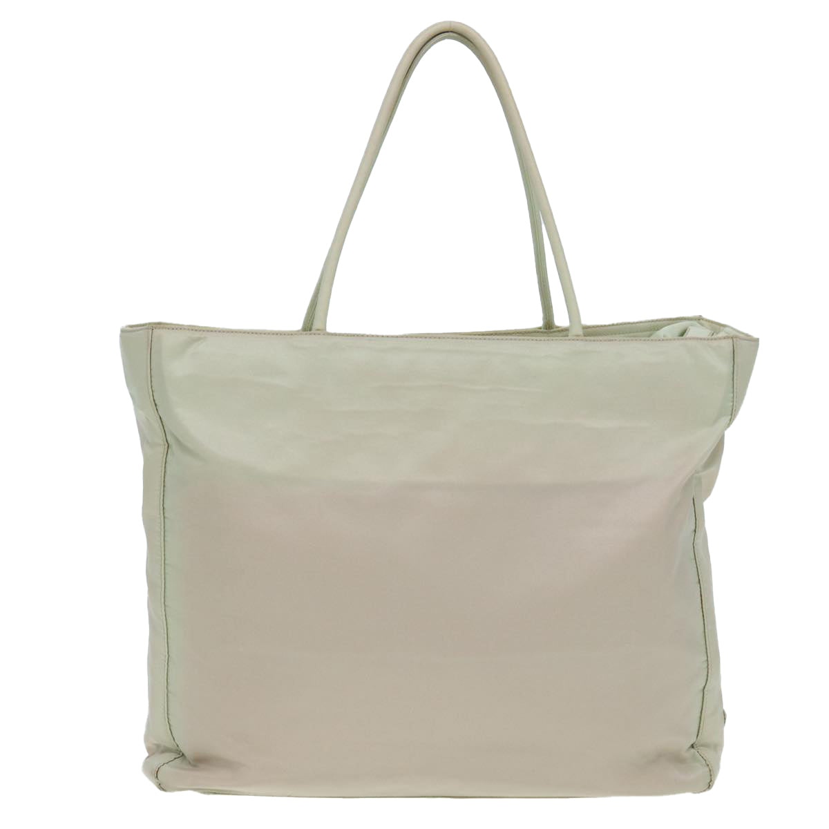 PRADA Tote Bag Nylon White Auth