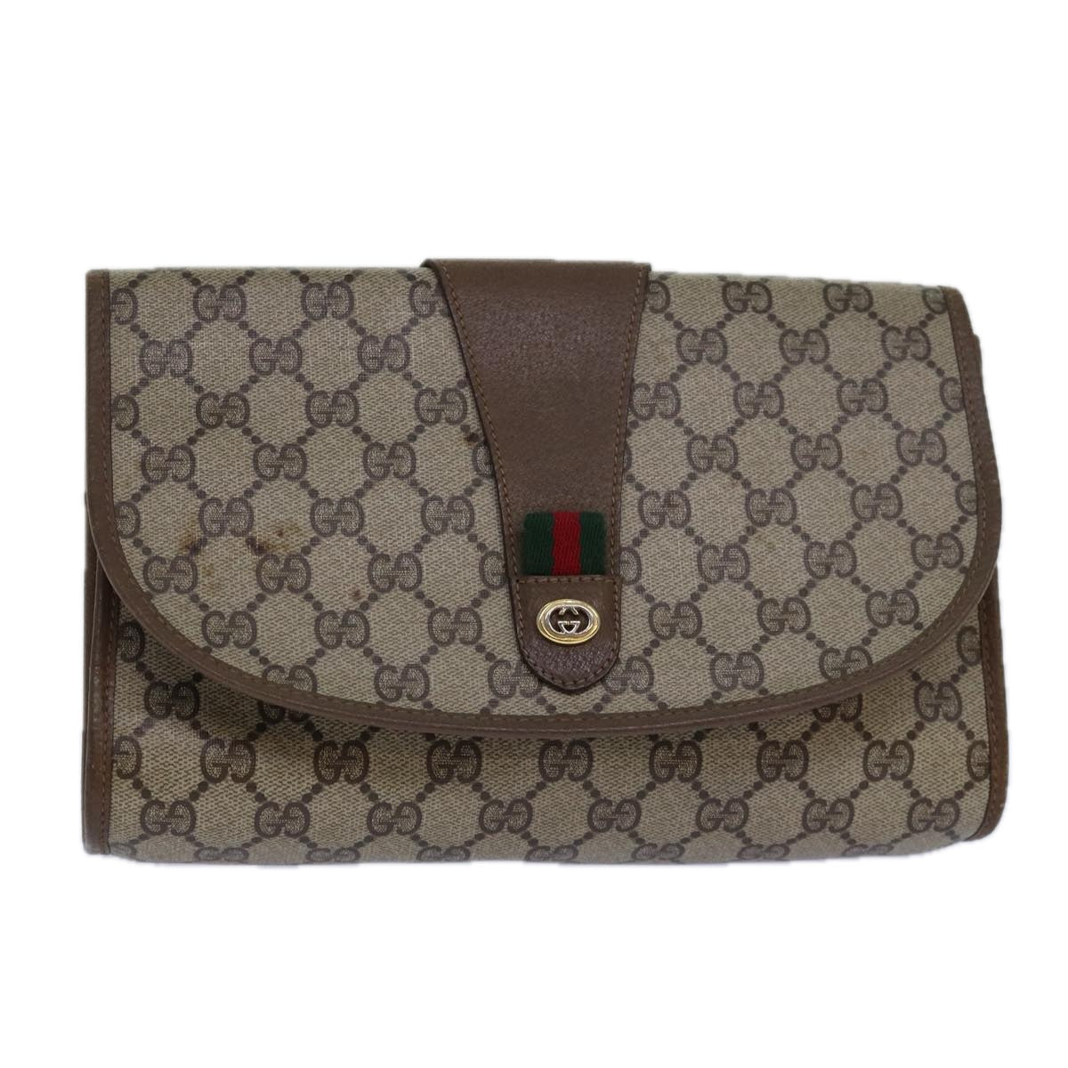 Gucci Leather Canvas Clutch