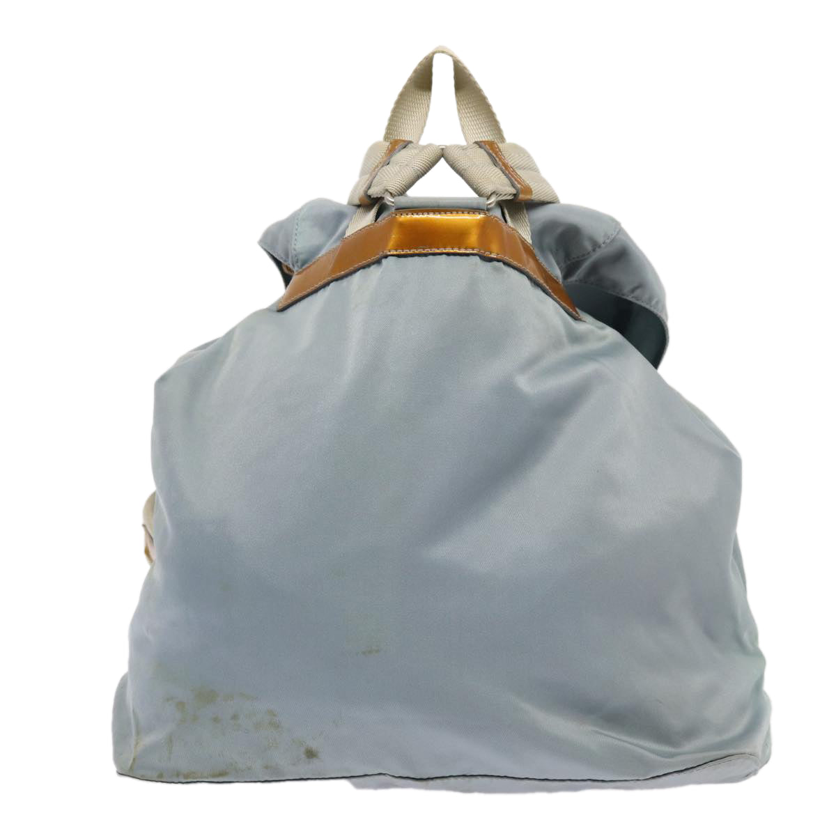 PRADA Backpack Nylon Light Blue Silver Auth