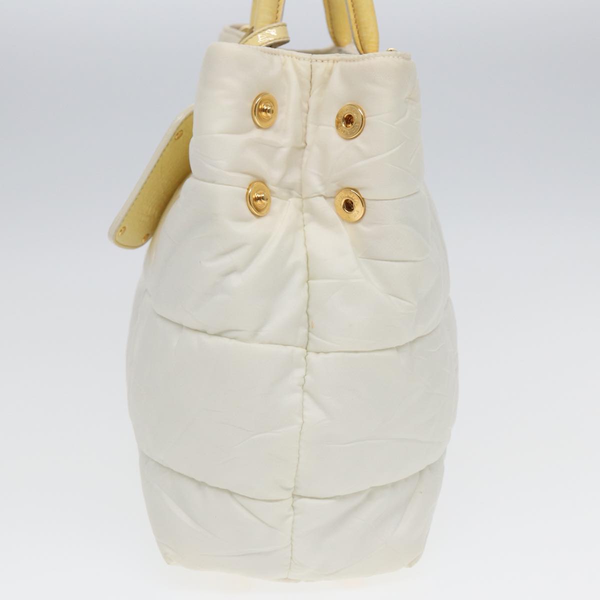 PRADA Shoulder Bag Nylon White Auth