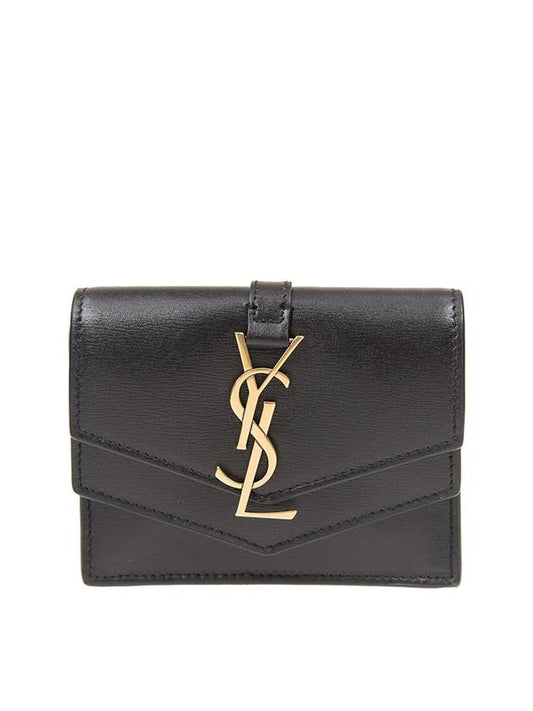 Luxury Saint Laurent Trending 2026 Monogram Sulpice Half Wallet Black