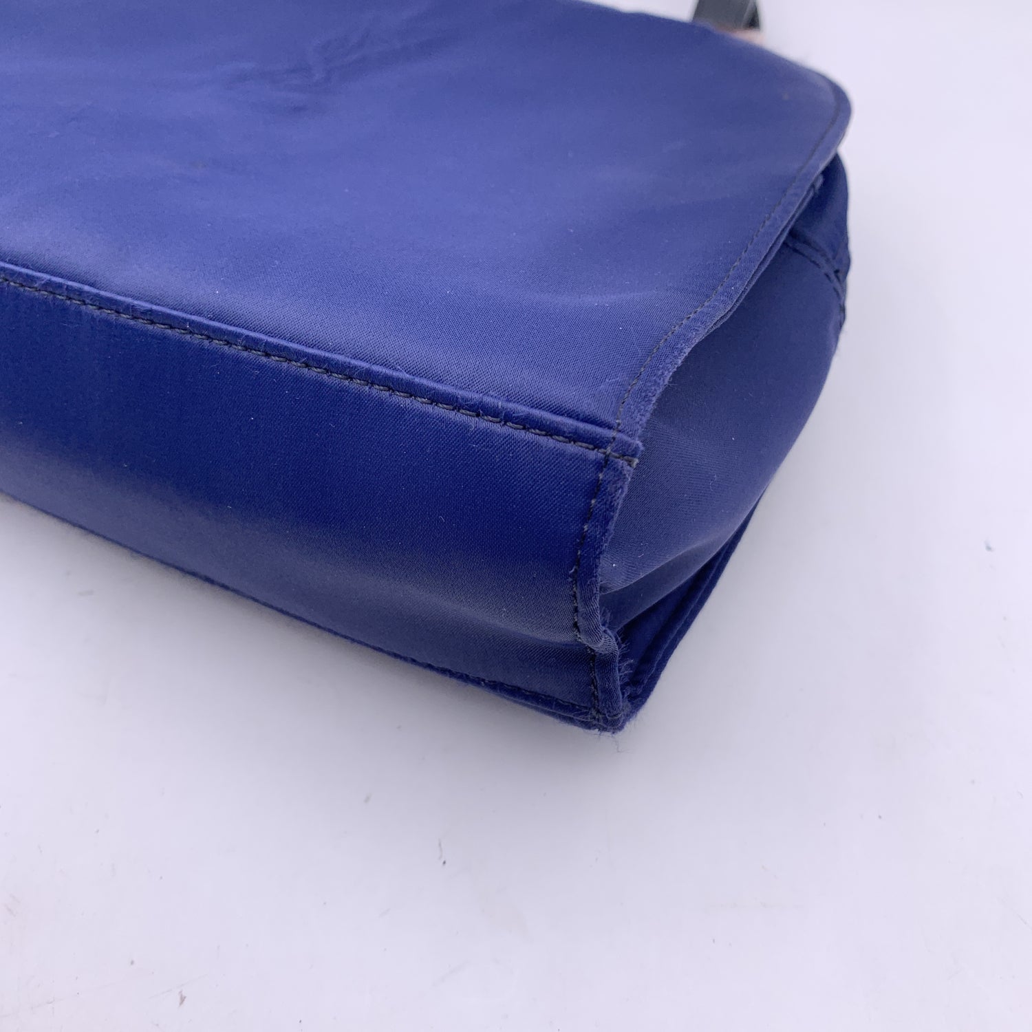 Yves Saint Laurent Blue Canvas YSL Logo Satchel HandBag