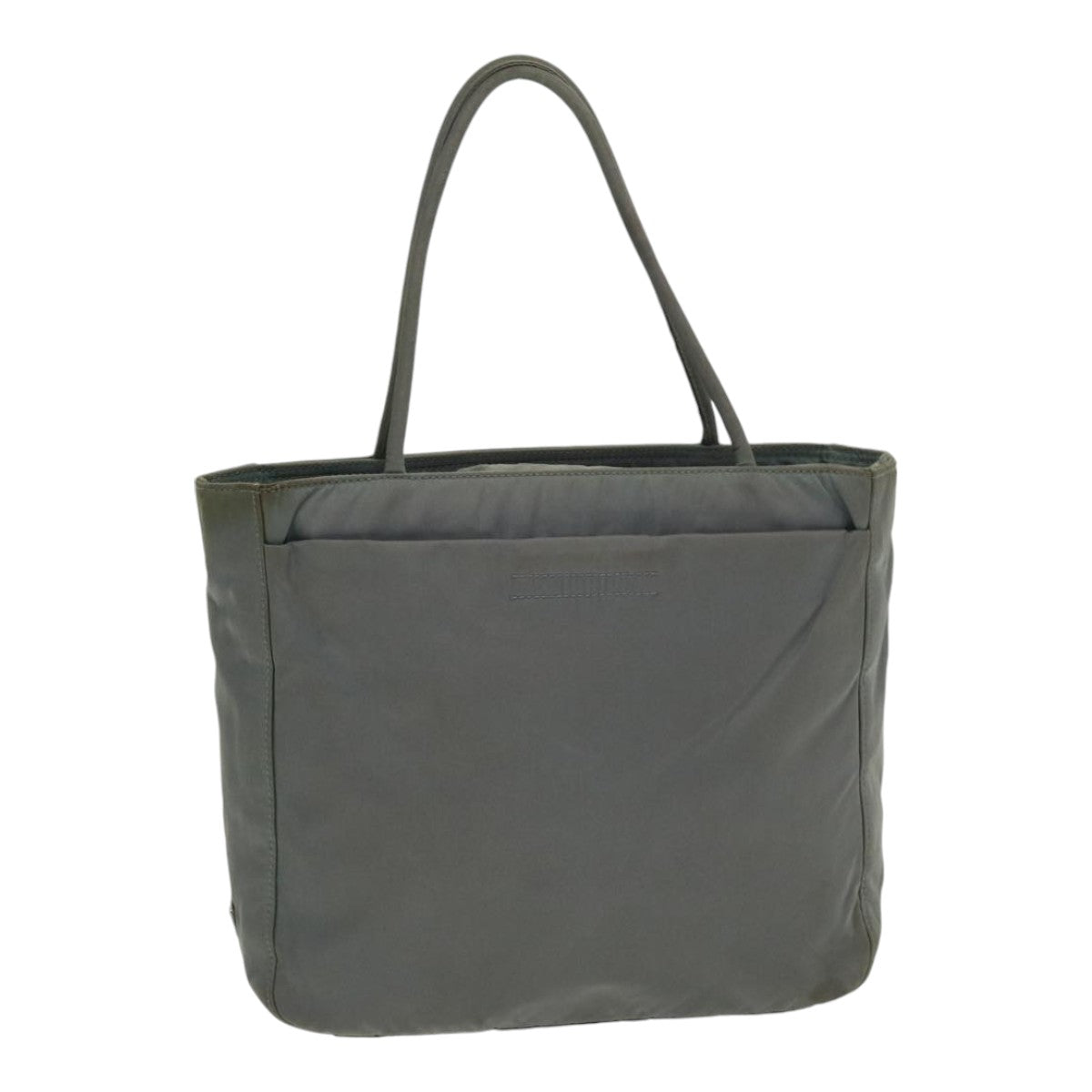 PRADA Hand Bag Nylon Gray Auth
