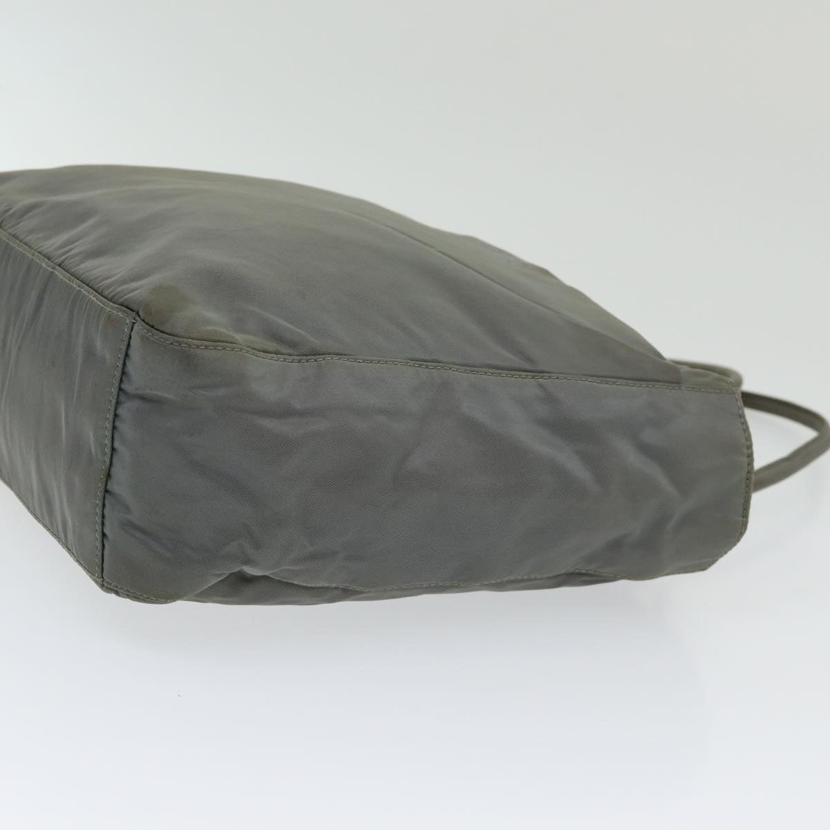 PRADA Hand Bag Nylon Gray Auth