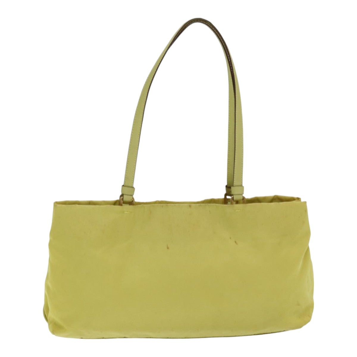 PRADA Tote Bag Nylon Yellow Auth