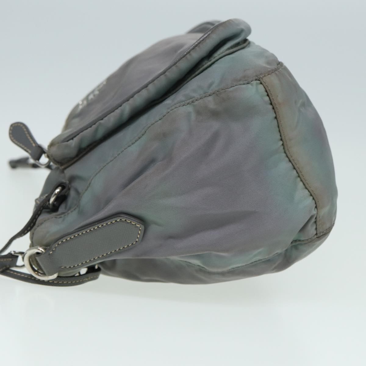 PRADA Shoulder Bag Nylon Gray Auth