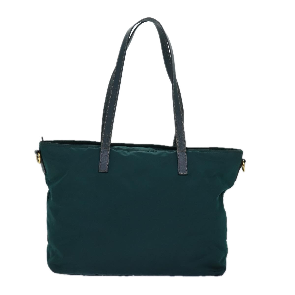 PRADA Tote Bag Nylon 2way Khaki Gold Auth