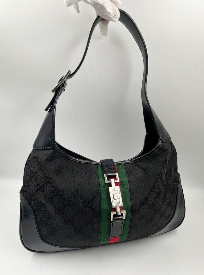Gucci Nylon Leather Canvas Shoulder Bag