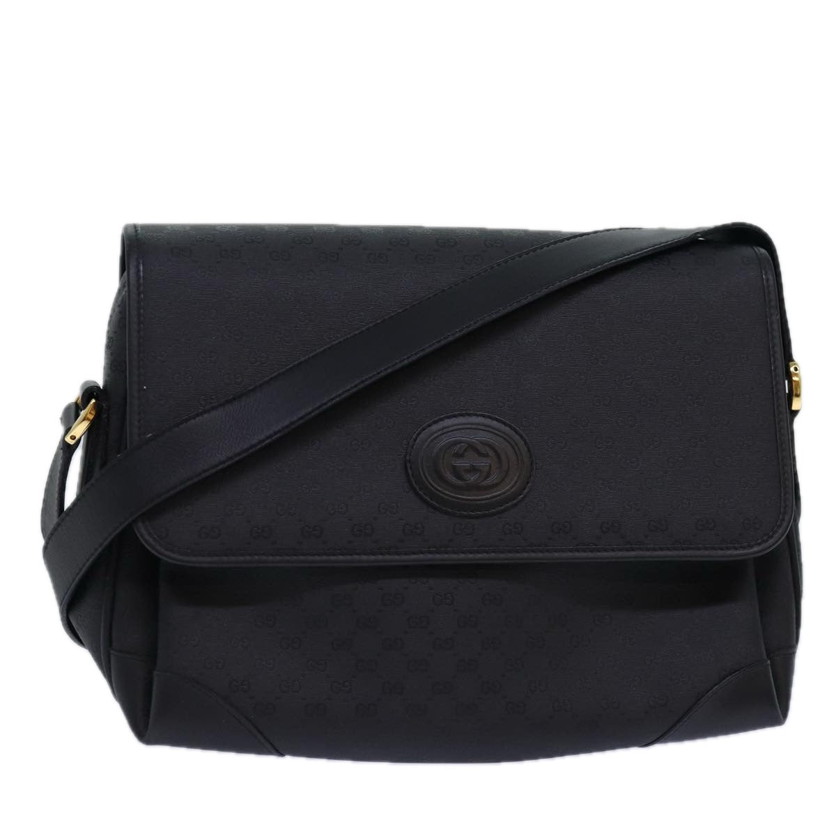 Gucci Leather Canvas Shoulder Bag