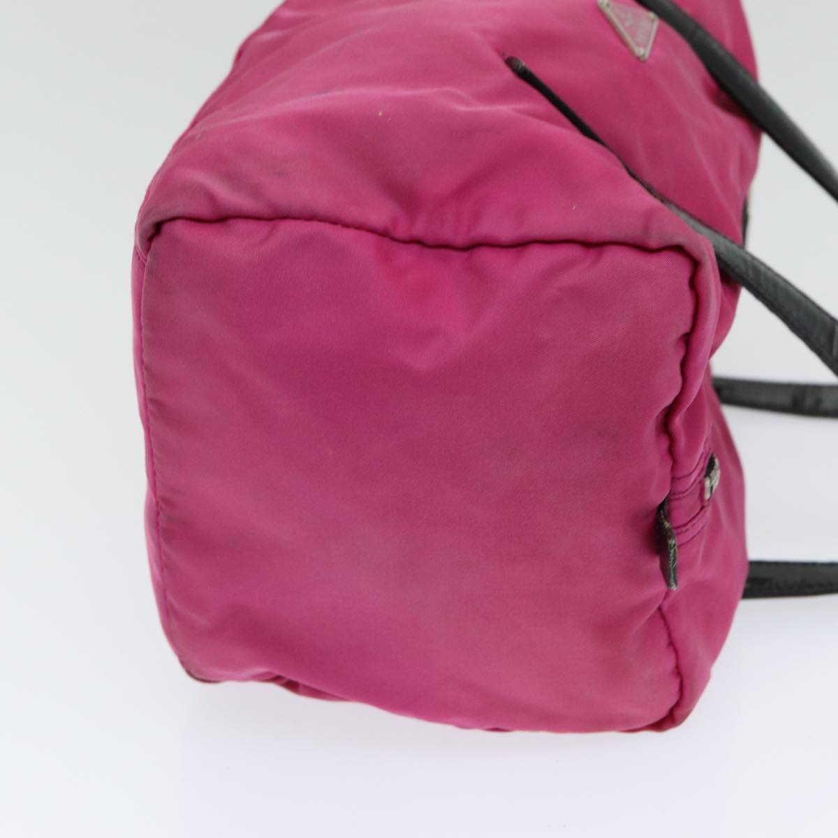 PRADA Hand Bag Nylon Pink Silver Auth