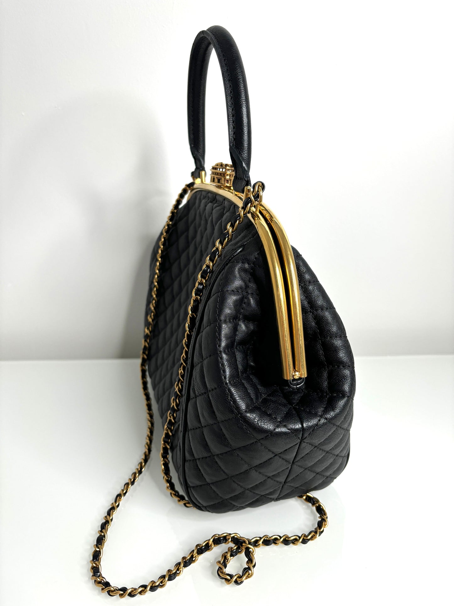 Chanel in Rome Colosseum Lock Bowling Shoulder Bag