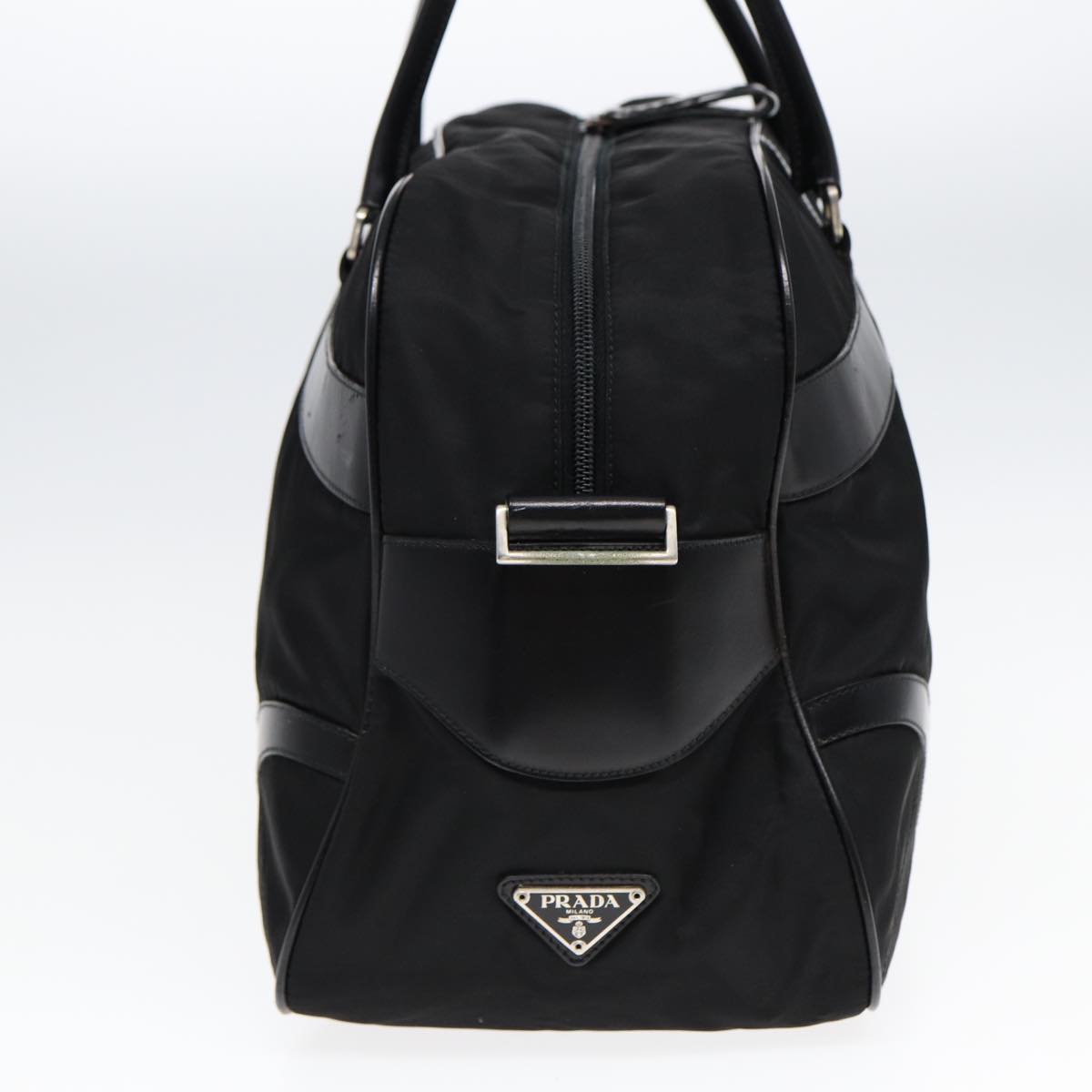 PRADA Shoulder Bag Nylon Black Silver Auth