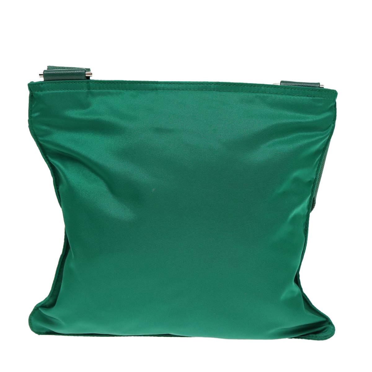 PRADA Shoulder Bag Nylon Green Silver Auth