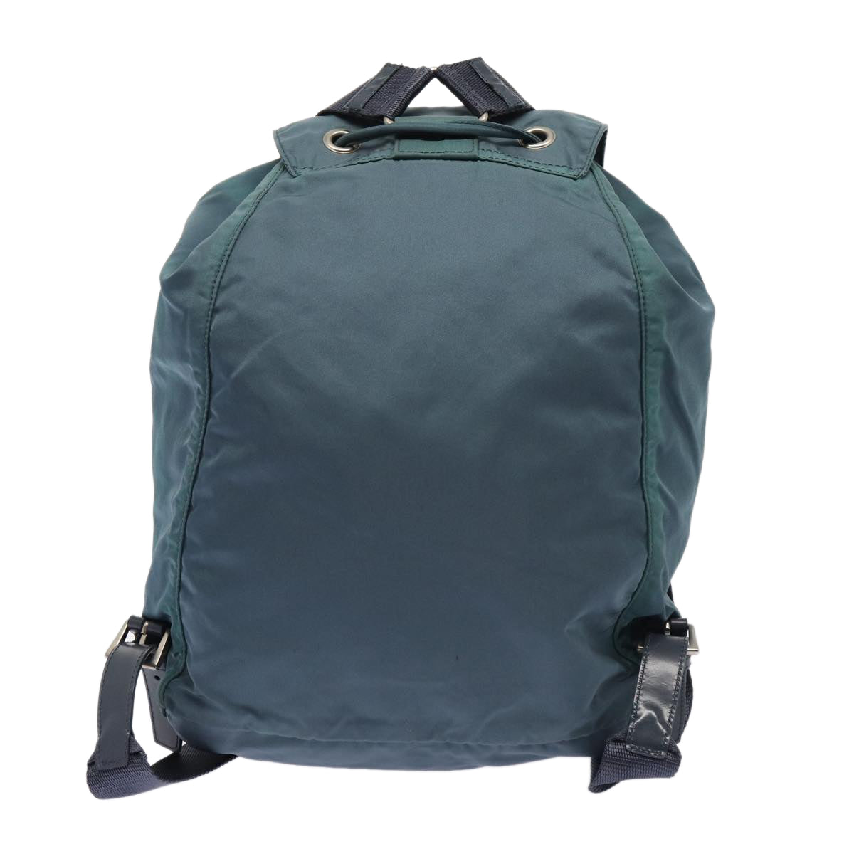 PRADA Backpack Nylon Blue Silver Auth