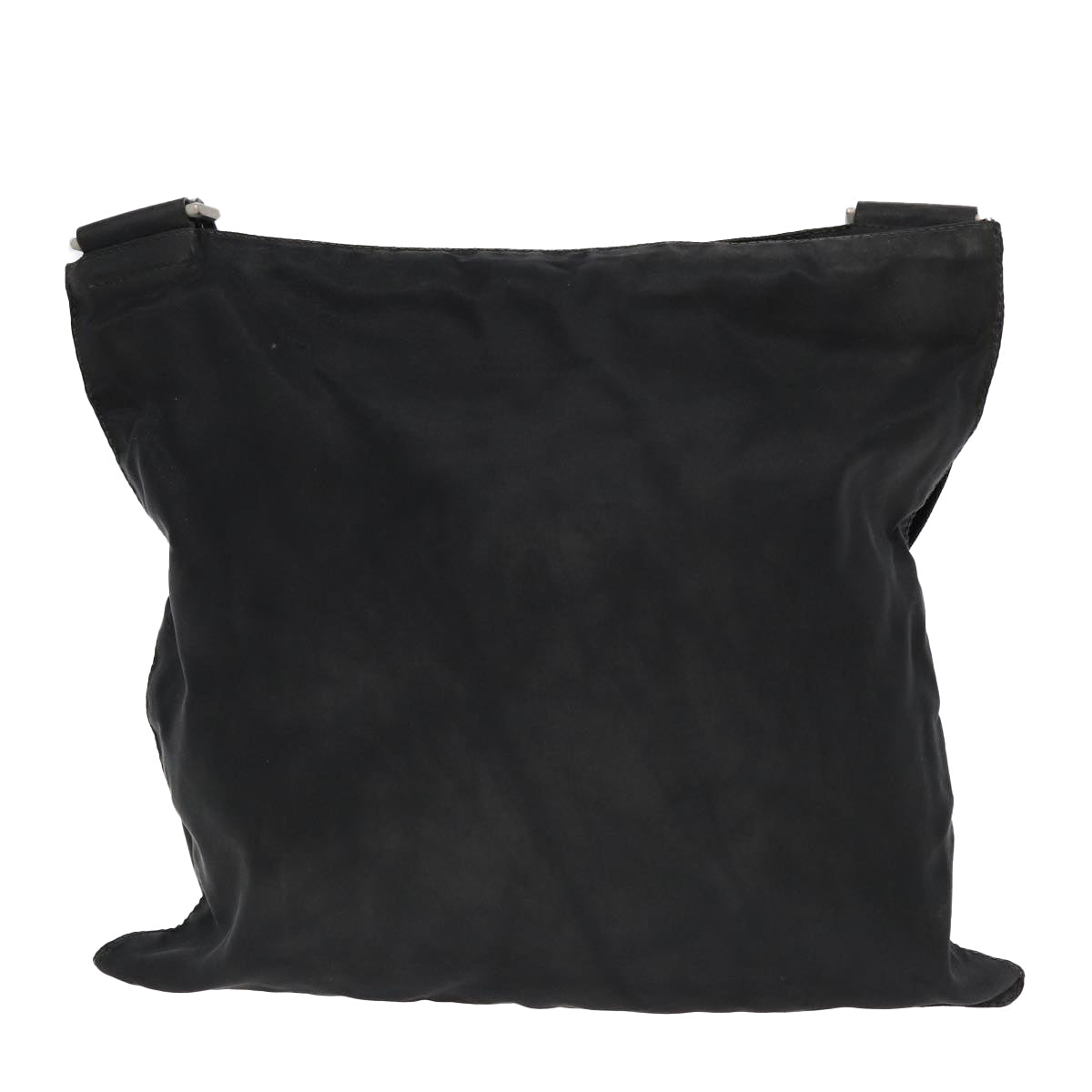 PRADA Shoulder Bag Nylon Black Silver Auth