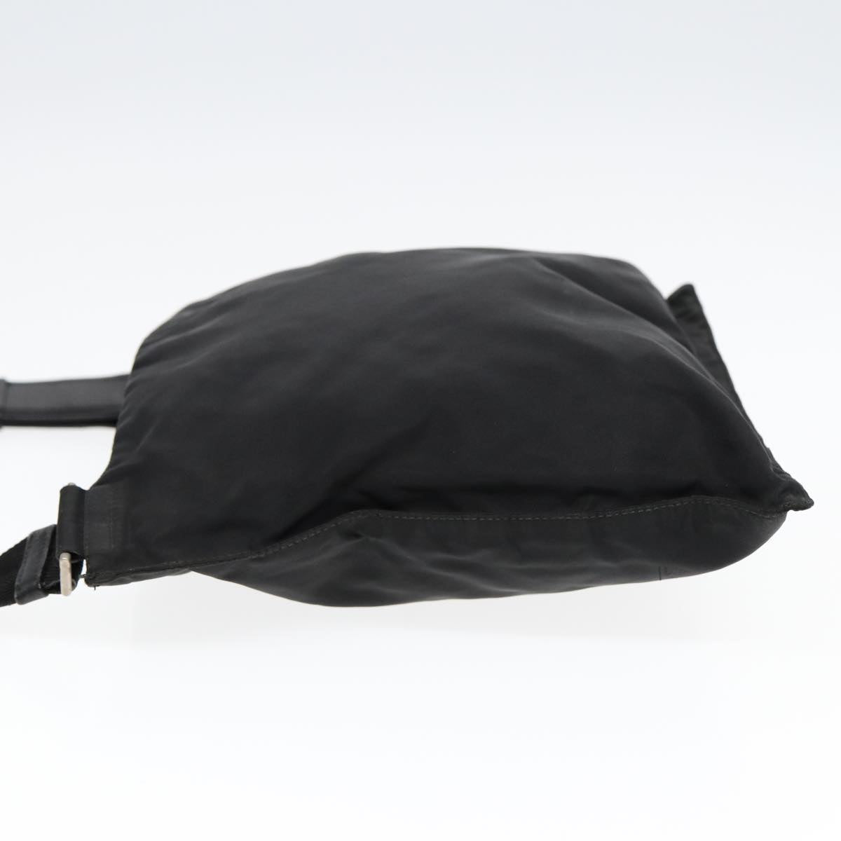 PRADA Shoulder Bag Nylon Black Silver Auth