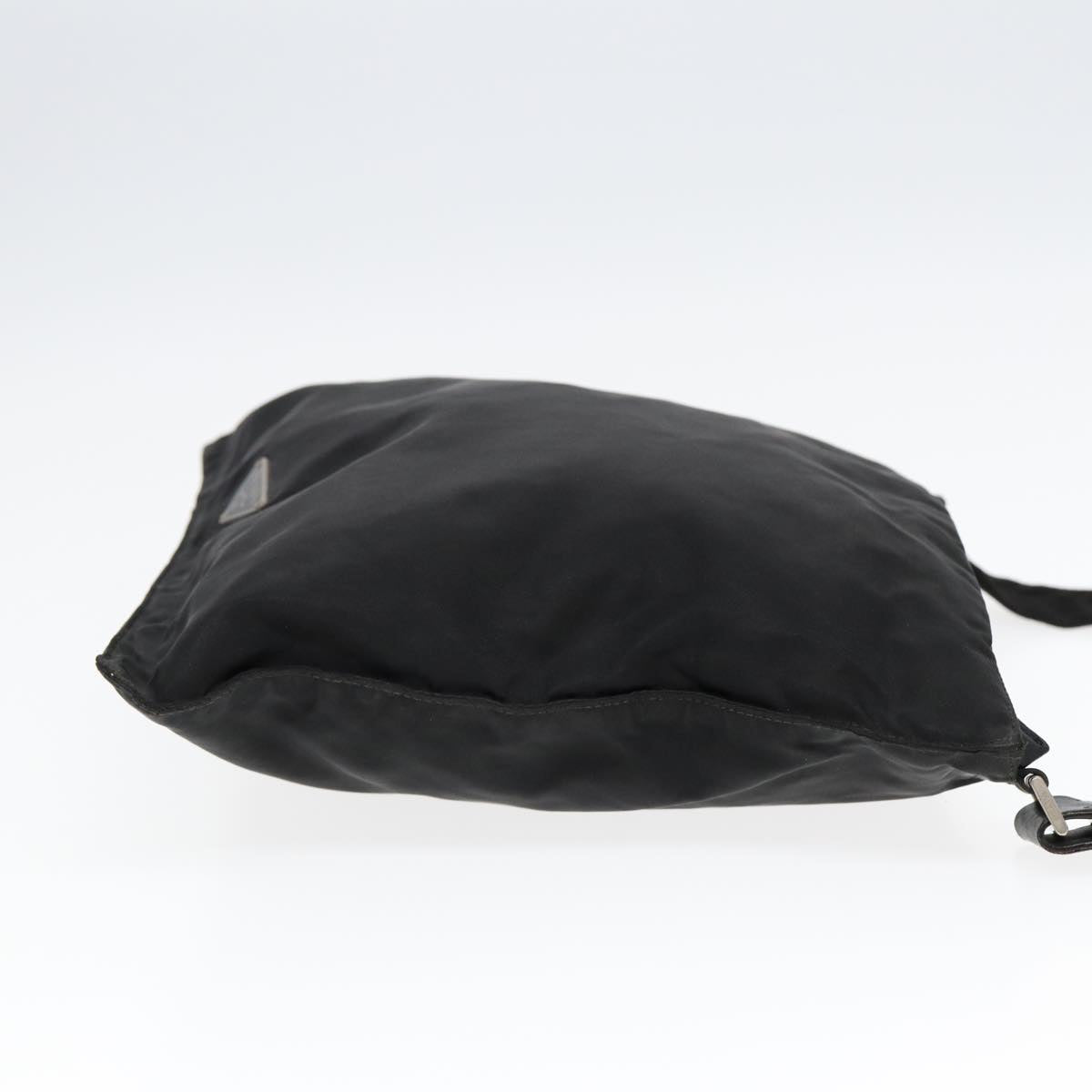 PRADA Shoulder Bag Nylon Black Silver Auth
