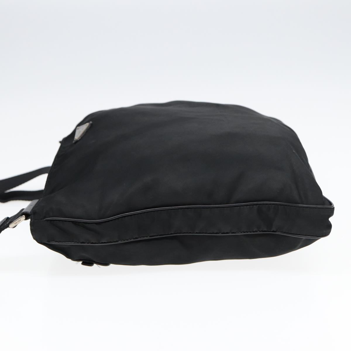 PRADA Shoulder Bag Nylon Black Silver Auth