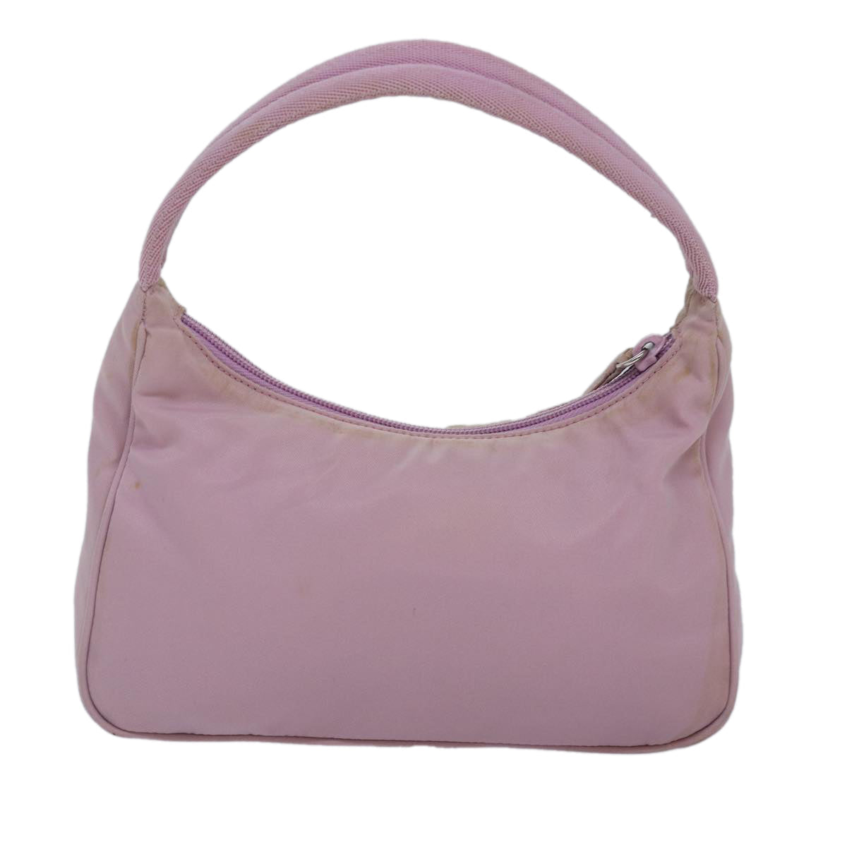 PRADA Hand Bag Nylon Pink Silver Auth