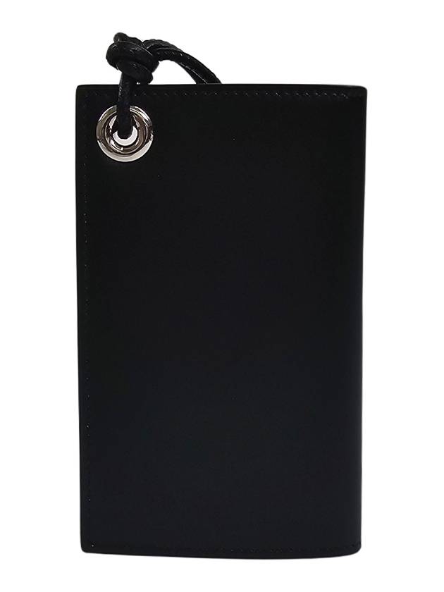 Luxury Saint Laurent Trending 2026 Men's Logo Strap Card Wallet Black
