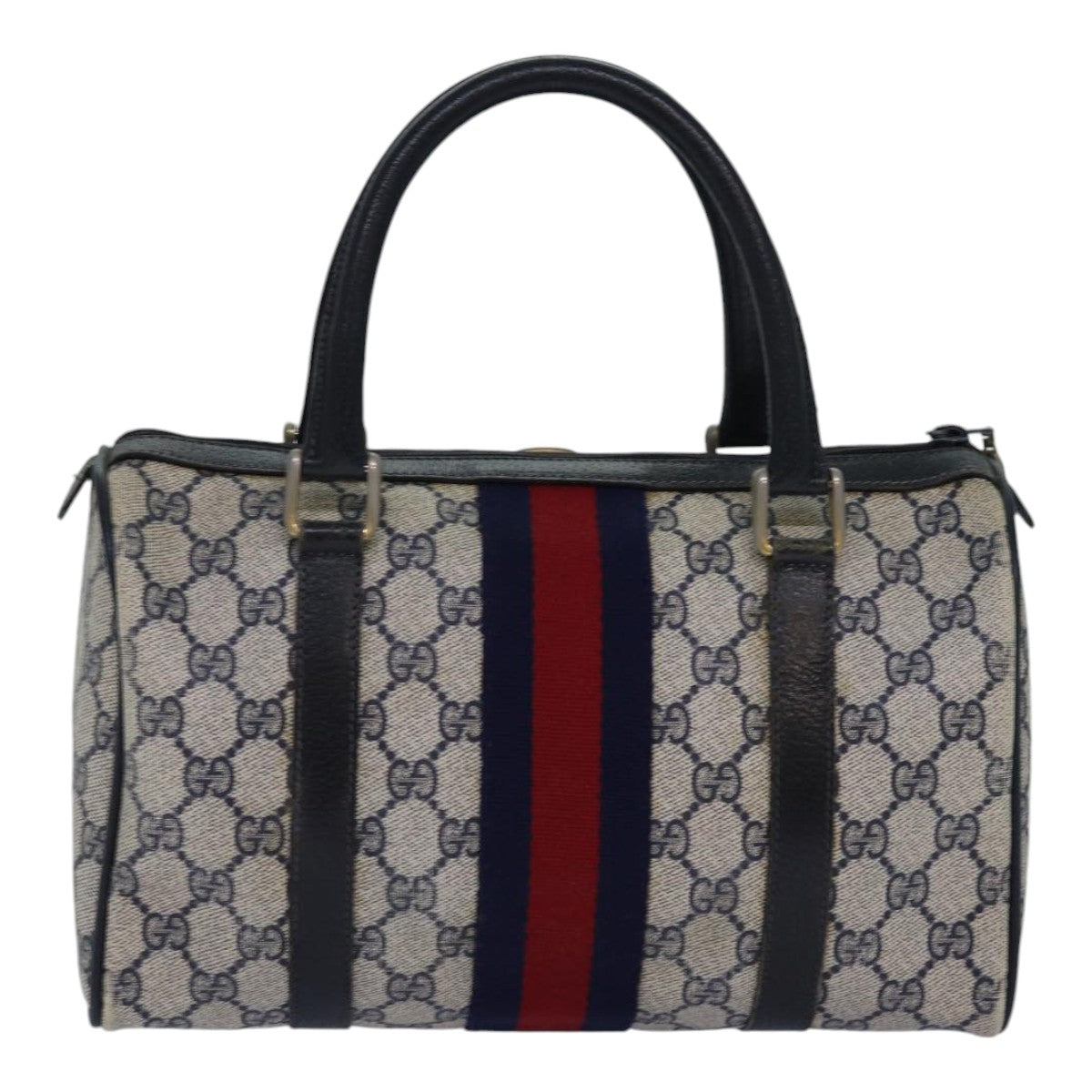 Gucci Leather Canvas Handbag