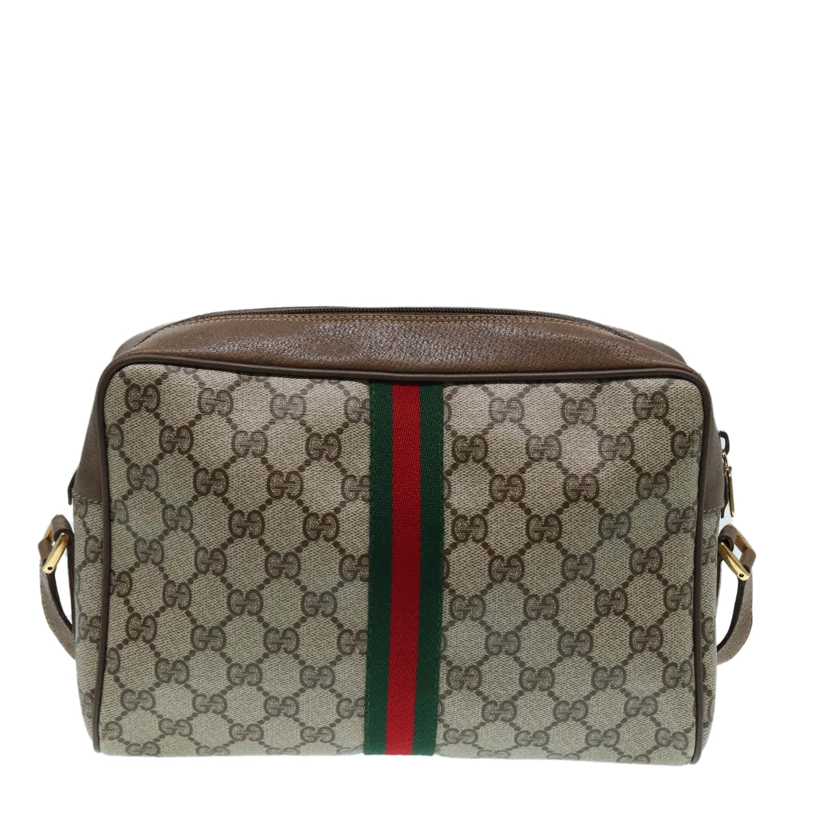 Gucci Leather Canvas Shoulder Bag