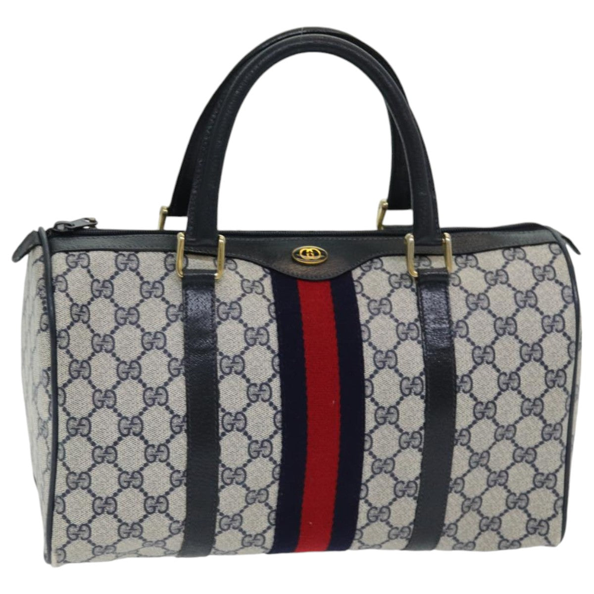 Gucci Leather Canvas Handbag