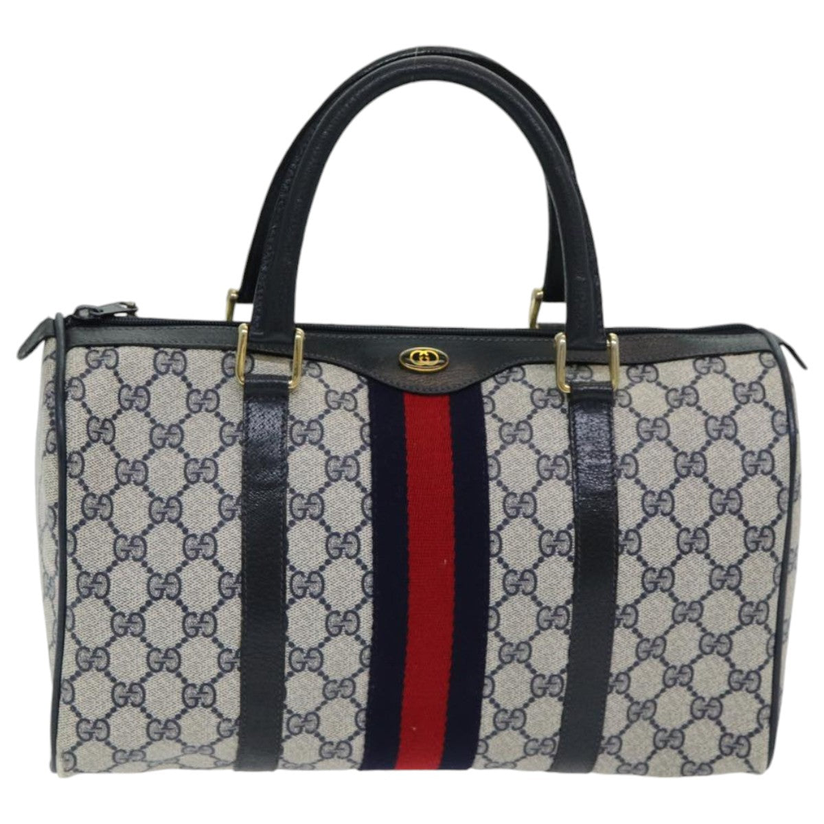 Gucci Leather Canvas Handbag