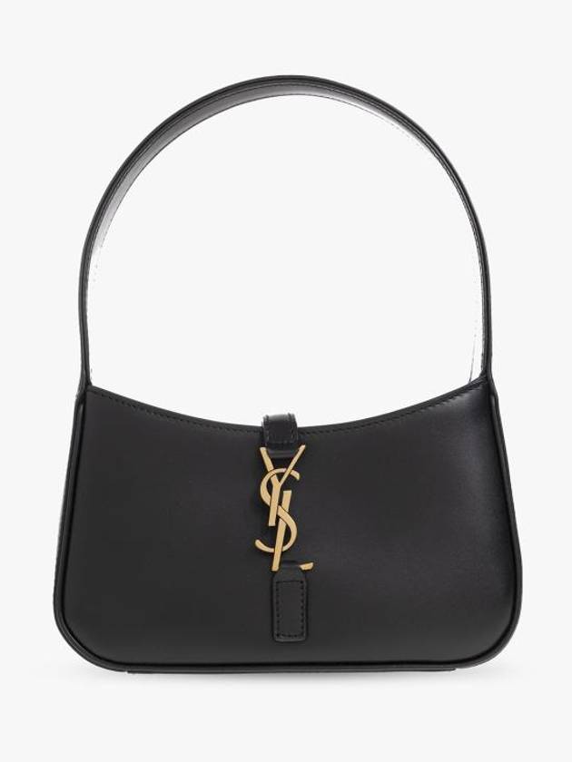 Luxury Saint Laurent Trending 2025 LE 7 Small Smooth Leather Hobo Shoulder Bag Black
