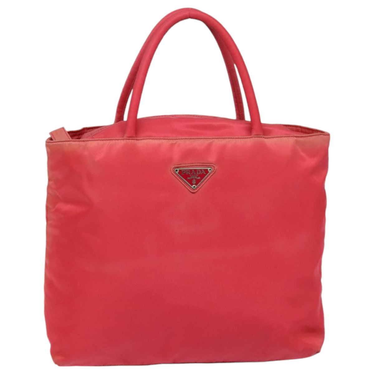 PRADA Hand Bag Nylon Red Auth