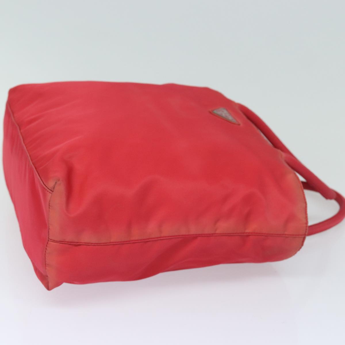 PRADA Hand Bag Nylon Red Auth
