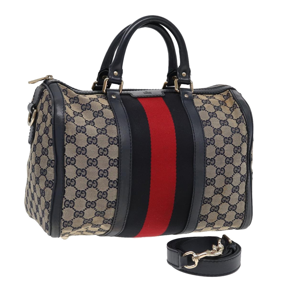 Gucci Canvas Top Handle Shoulder Bag