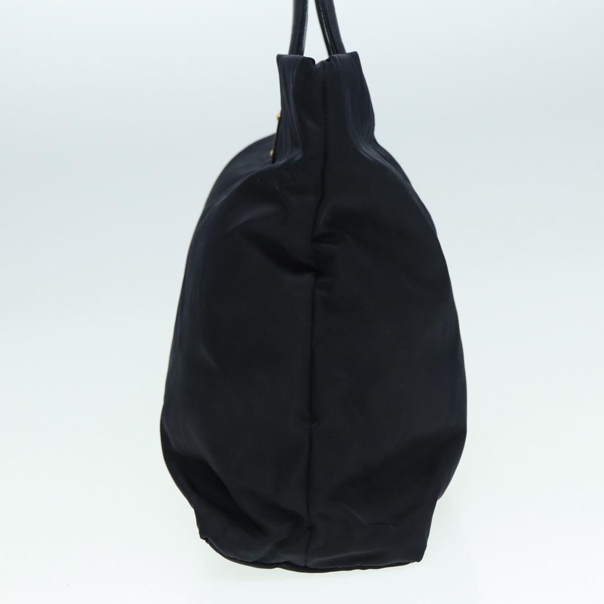 PRADA Hand Bag Nylon Navy Silver Auth