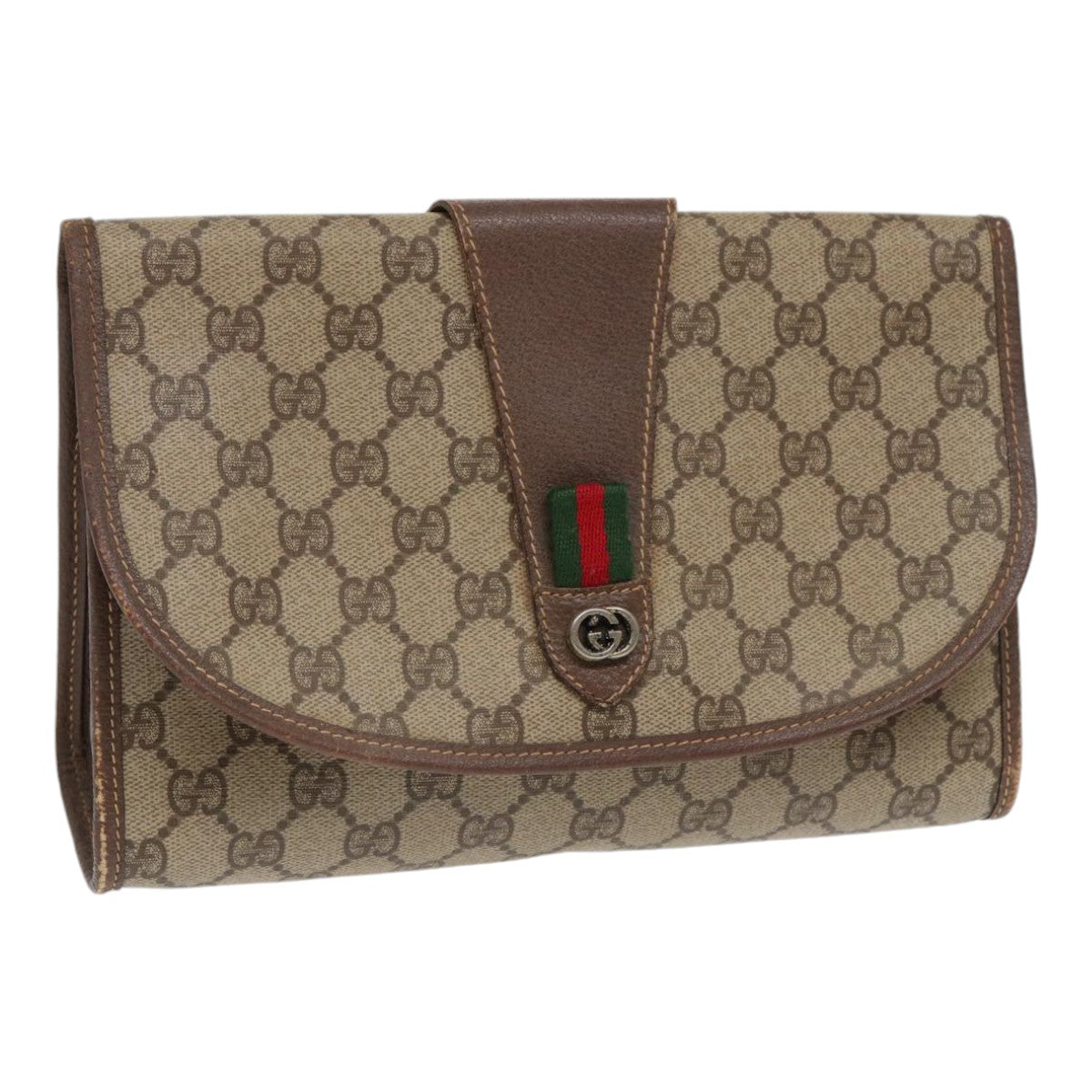 Gucci Leather Canvas Clutch