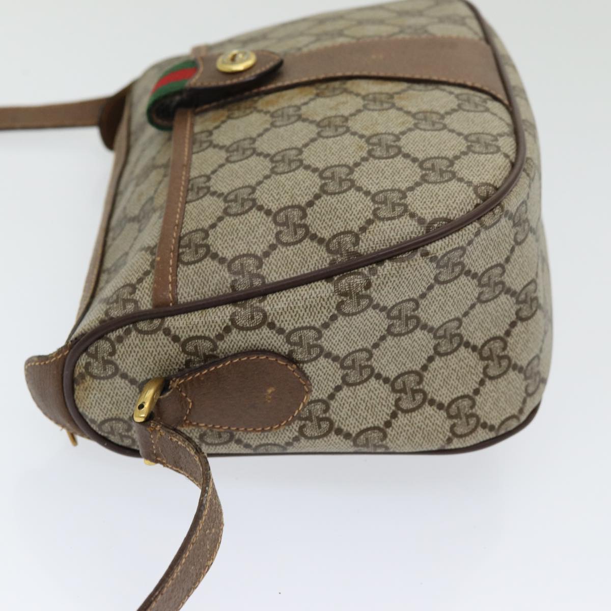 Gucci Leather Canvas Shoulder Bag