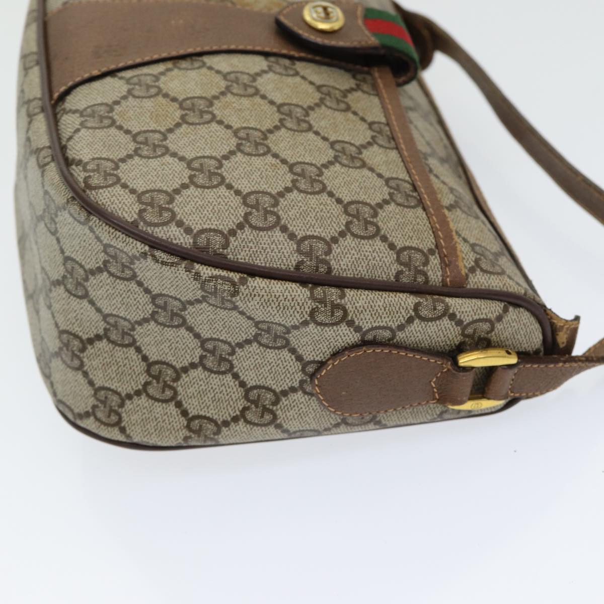 Gucci Leather Canvas Shoulder Bag