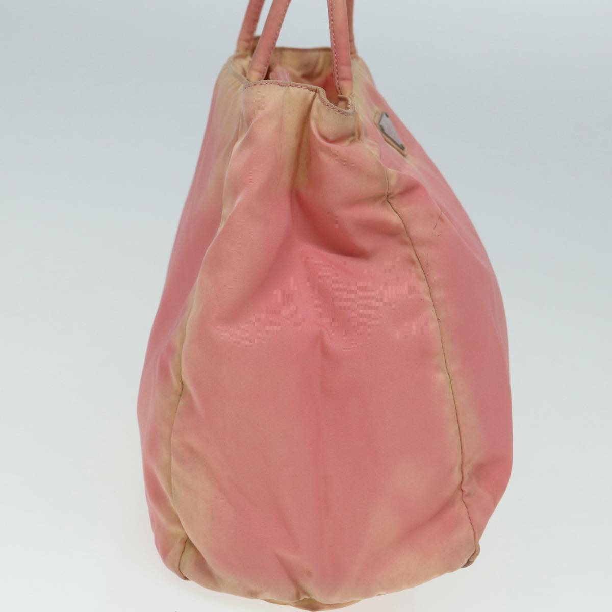 PRADA Hand Bag Nylon Pink Silver Auth