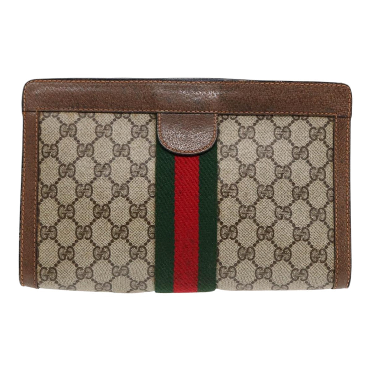 Gucci Leather Canvas Clutch