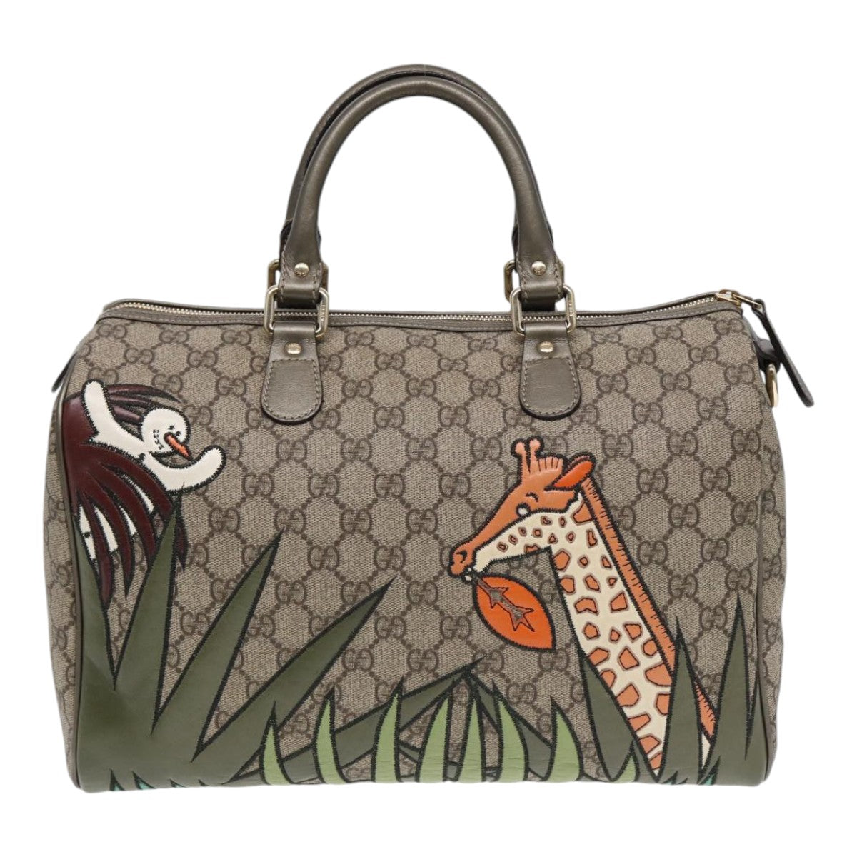 Gucci Leather Canvas Handbag