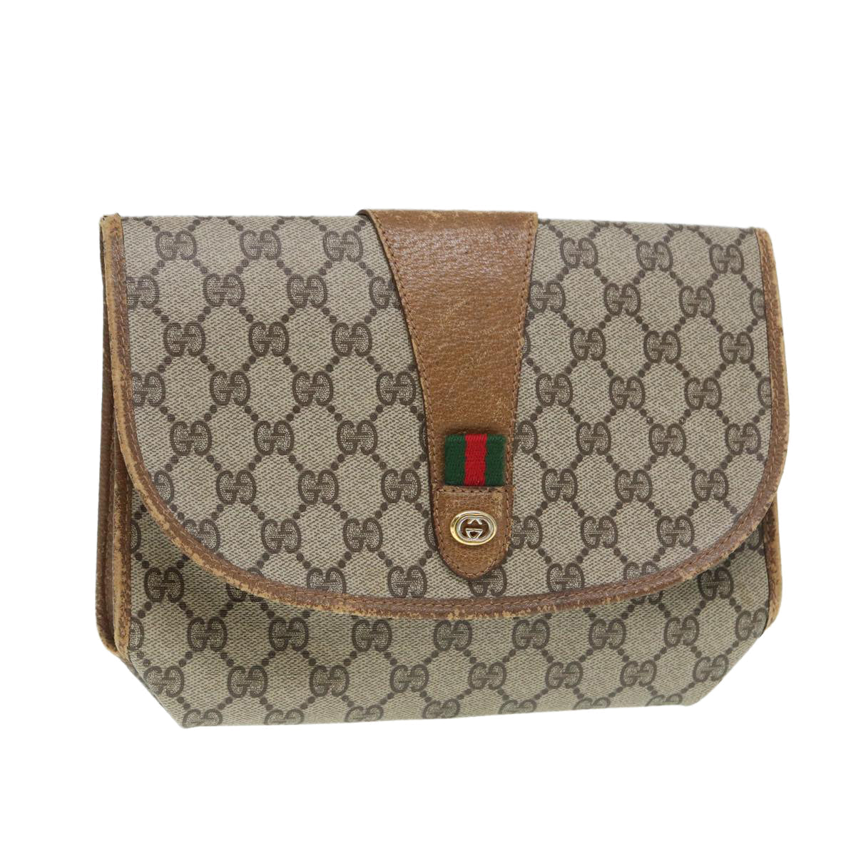 Gucci Leather Canvas Clutch